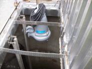 A clean pump being installed.