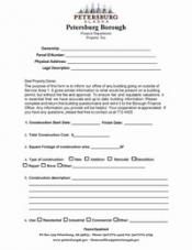 Building Data Form Page 1
